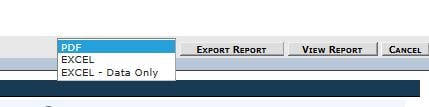 Viewing and Exporting Report Options from the Report Selectors Page